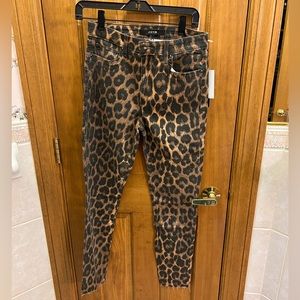 NEW WITH TAGS JOE’S JEANS THE CHARLIE - BROWN AND BLACK LEOPARD PRINT SIZE 27